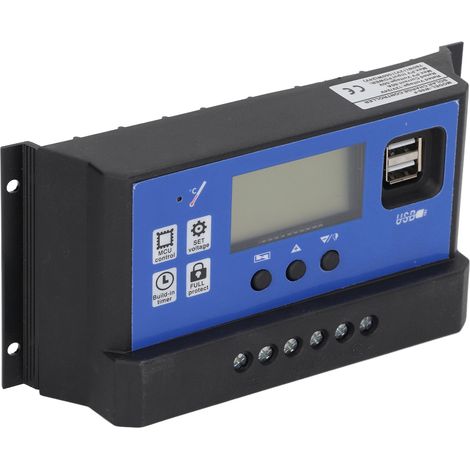 Solar-Laderegler 60A PWM Panel Intelligente Beleuchtungsladesteuerung 12V 24V Automatische Erkennung (1/5)
