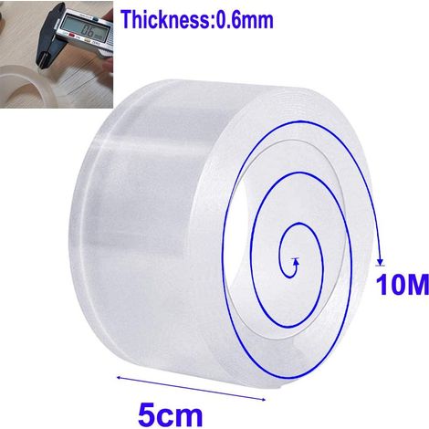 Gebildet 10M × 5cm PVC Cuisine Coin Ligne étanche bande, Acrylique Mur Calfeutrer Strip, Adhésif d'étanchéité Ruban pour Cuisine Salle de Bain (Transparent)