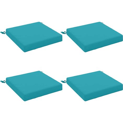 Coussins de siège 4 pièces SOEST 4 pc 100 % polyester Turquoise vidaXL