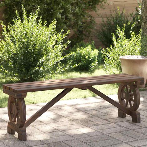 vidaXL Banco de jardín madera maciza abeto 115 cm (1/5)