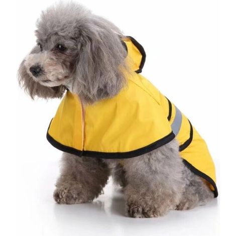 Imperméable pour animaux de compagnie chien imperméable grand chien Golden Retriever grand chien imperméable pour animaux de compagnie réfléchissant vêtements pour chien imperméable Poncho (j (1/5)