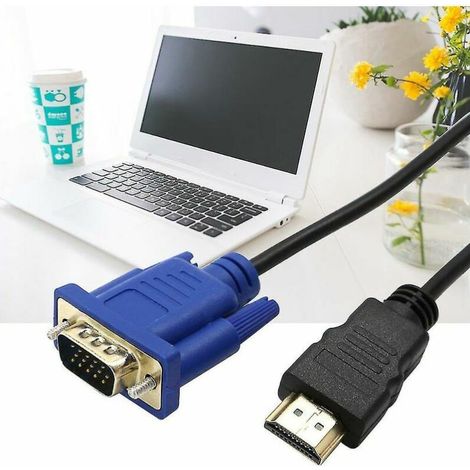 Câble convertisseur Hdmi vers Vga 1080p de 1 m pour les connexions Hdmi vers Vga (1/3)