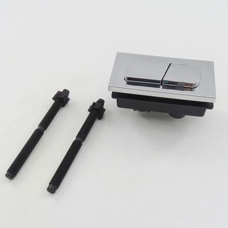 Rectangular toilet flush button, accessories for toilet seat and tank. Dual flush. (1/5)