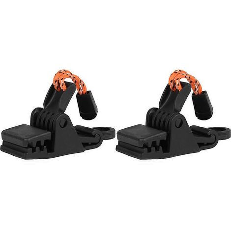 Hochleistungs-Zeltbefestigungen, schwarze, verschleißfeste Acryl-Zeltclips, 2er-Set (1/5)