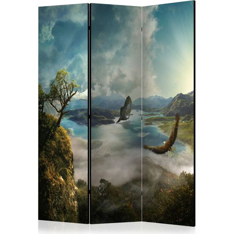 Paravento - Flight over the Lake [Room Dividers] - 135x172 (1/4)