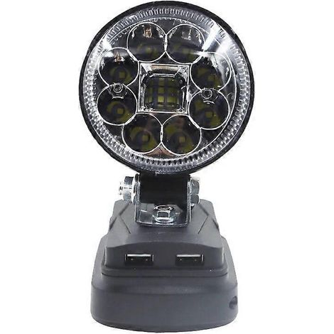 Lampe torche LED de travail pour voiture, projecteur électrique pour Makita Lomvum Zhipu Hongsong Jingmi, batterie Li-ion 14,4 V/18 V BL1830 (1/5)