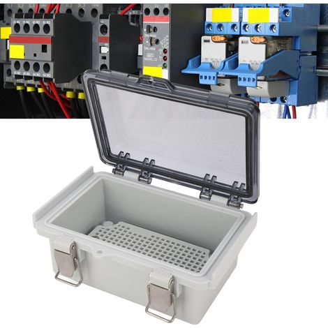 Boîtier électrique étanche en plastique ABS, boîtier d'ingénierie extérieur général, boîte de distribution avec couvercle transparent, 5,9 × 3,9 × 2,8 pouces. (1/5)