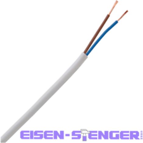 Kopp - Leichte Schlauchleitung H03VV-F 2×0,75mm², 2-adrig, 10m Ring, weiß - 151510843