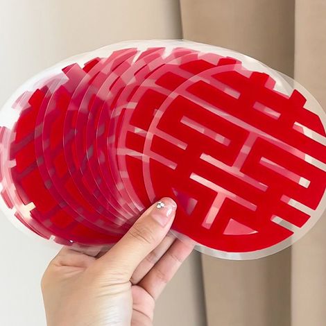 Portes, fenêtres, meubles, escaliers, décorations de salle de mariage, autocollants statiques auto-adhésifs en verre, stickers double bonheur floqués, articles de mariage. (1/3)