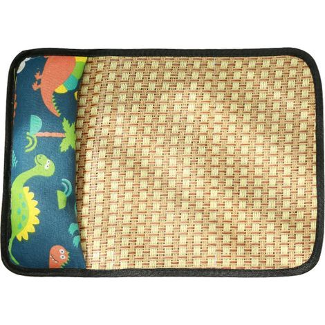 Tapis Rafraîchissant pour Chien et Chat XL 90x60 cm - Natte en Rotin Respirante avec Coussin Confortable. Tapis d'Été Anti-Chaleur pour Animaux de Compagnie jusqu'à 22.5 kg-x