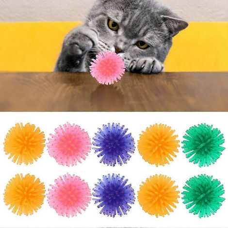 Set mit 10 bunten Katzenbällen, Haustierspielzeug (1/5)