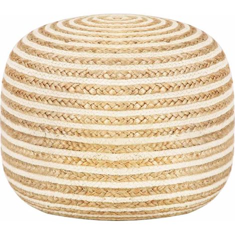 Pouf Lavorato a Mano 45x30 cm in Juta vidaXL