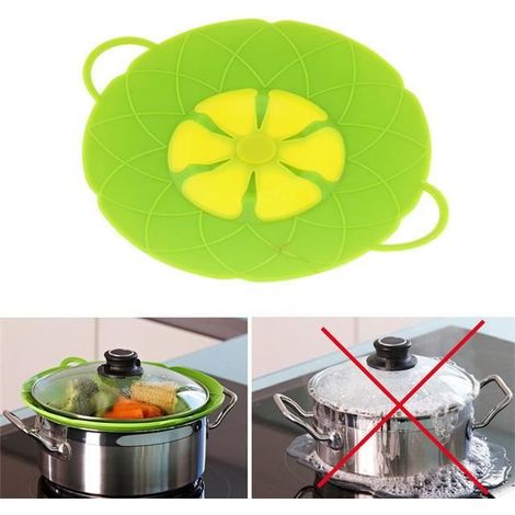 1 pc Fleur Forme Couvercle Pot Silicone Anti-débordement Couvercle Pot Fuite Sur Déversement Couvercle Four Couvercle Pour Couvercle-Ywey (1/4)