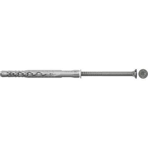 Fischer 50x Chevilles à tige longue SXRL 8 x 160 mm T Vis à tête fraisée acier inoxydable A4 - 540126