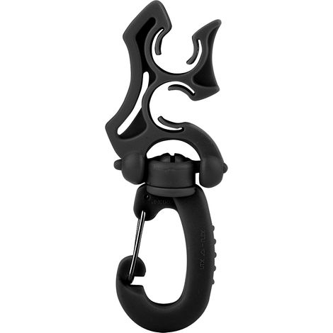 Porte-régulateur de plongée double avec clip et boucle pour BCD et snorkeling (Noir) (1/5)