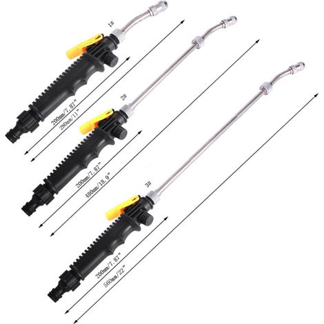 Lance de nettoyeur haute pression 2 en 1 avec arroseur portable et buse réglable pour le lavage de voiture et le jardinage (1/5)