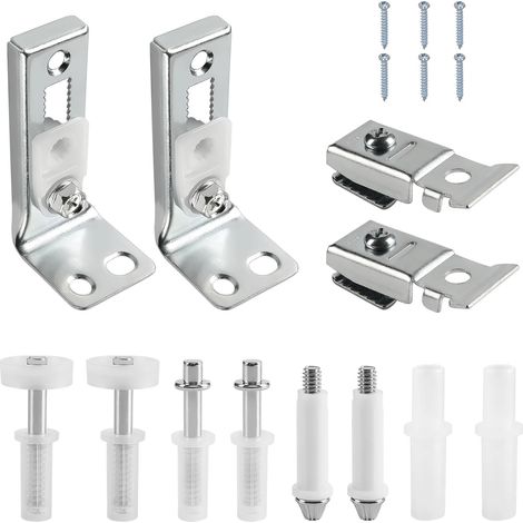 Kit de réparation de porte pliable 12 pièces avec pivots de 0,95 cm, roue de guidage de 2,2 cm à 2,5 cm et supports pour porte pliante en accordéon (1/5)
