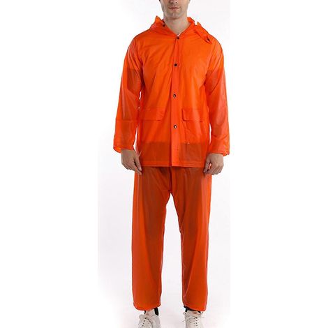 Imperméable homme/femme en PVC transparent pour adulte, ensemble imperméable et pantalon de pluie résistant aux intempéries (1/5)