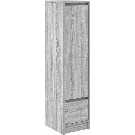 Maison Exclusive - Aparador alto Sonoma gris 29,5x34x119,5 cm mad