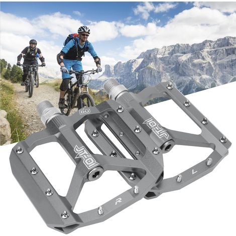 ZTTO Pédales VTT en Alliage d'Aluminium avec Roulements à Billes pour Vélo de Montagne, Pièces Cyclisme Argentées