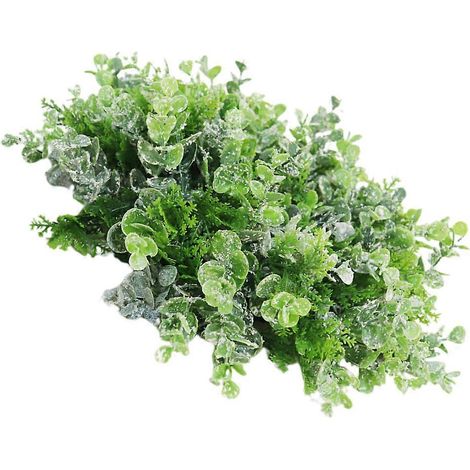 Couronne d'eucalyptus artificiel en plastique vert, lot de 4 couronnes à suspendre (1/5)