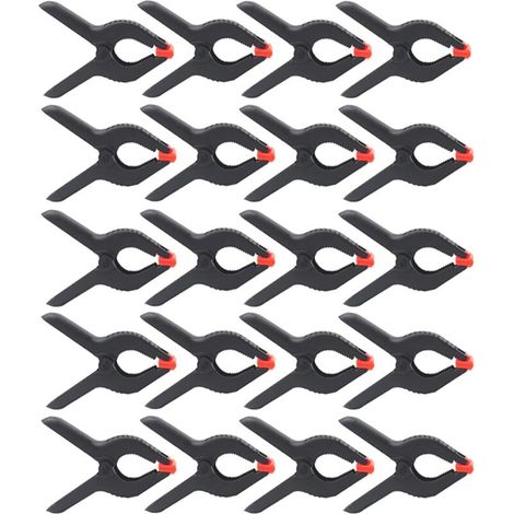 Lot de 30 pinces à ressort robustes pour toiles de fond en mousseline (6,5 cm) pour studio photo, toiles, travaux manuels ou usage domestique (max. 2,5 cm) (1/5)