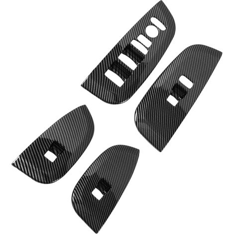 Cornice in fibra di carbonio per l'interruttore della serratura della portiera della Honda Accord 2018-2022, pannello in plastica ABS di alta qualità con protezione antigraffio e design elegante. (1/5)