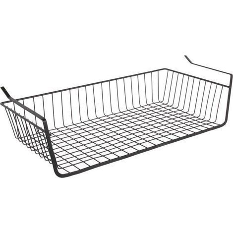 Panier Suspendu Metal Filaire Noir 56x14x26cm (1/4)
