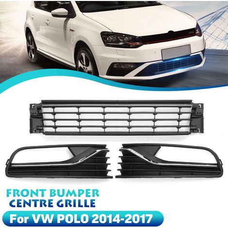 FRONT LOWER FOG LIGHT W/ CENTER GRILLE SET WITH CHROM MOULDING FOR VW POLO 14-17 (1/5)