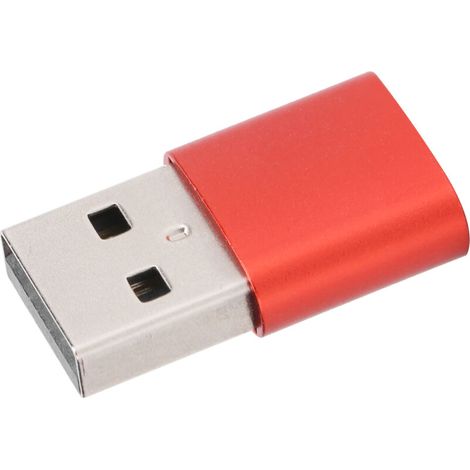 USB-C-Buchse auf USB-Stecker Adapter, Konvertierungskabel für Schnellladen und Datenübertragung (Rot) (1/5)