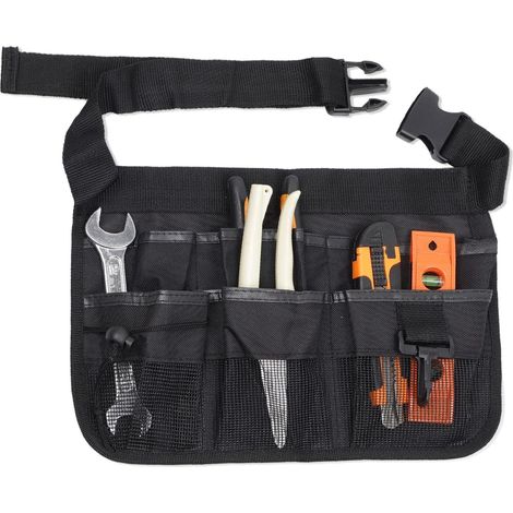 Sollbry Werkzeuggürtel für Männer und Frauen, Taillenschürze für Gartengeräte mit 7 Taschen, strapazierfähige Gürtelschürze, Holzbearbeitungswerkzeugtasche mit verstellbarem Riemen, Gürtelschürze für (1/5)