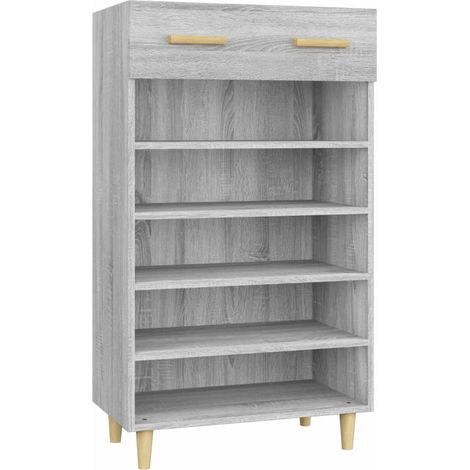Maison Exclusive - Zapatero madera contrachapada gris Sonoma 60x3