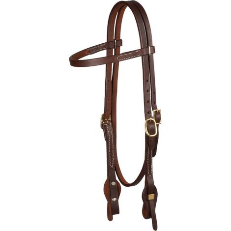 taglia unica, marrone oliato: Briglia western in cuoio con quick change system
