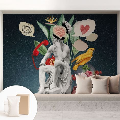 Carta Da Parati Non Tessuto - Decorazione Da Muro - Traspirante - Con Motivo - Per Camera Da Letto Cucina Arte surrealista 208x146 cm (1/5)