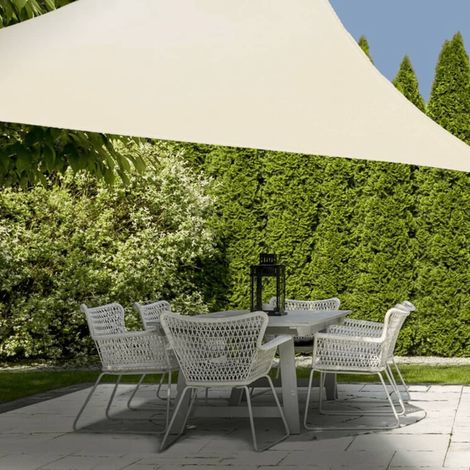 ProGarden Telo ombreggiante triangolare crema 3,6 m (1/4)