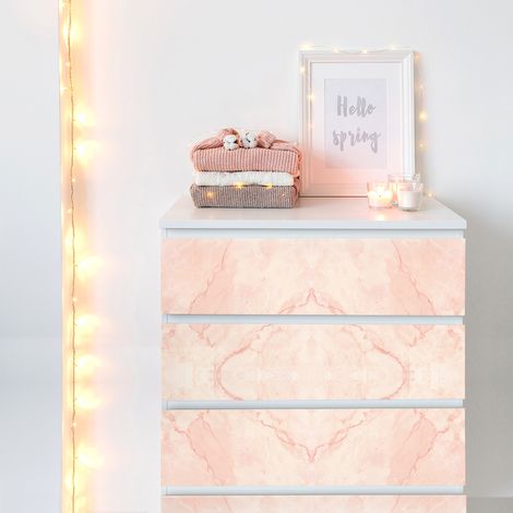 Sticker marbre pour meuble rose clair 40 x 60 cm (1/5)
