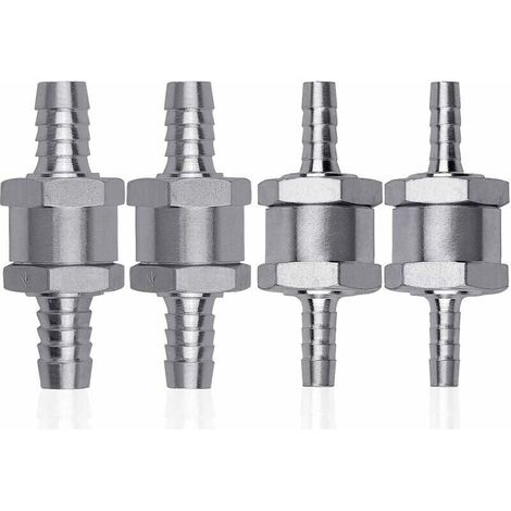 4 Pcs Clapet Anti-retour Gasoil en Alliage d\'aluminium, 6/8/10/12mm Clapet de Carburant avec Flche pour Essence Diesel Voiture Bateau Moto (1/4)
