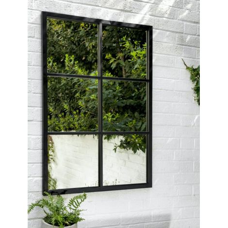 Garden Trading Fulbrook Mirror Rectangular Indoor Outdoor Window Pane 100 x 70cm (1/2)