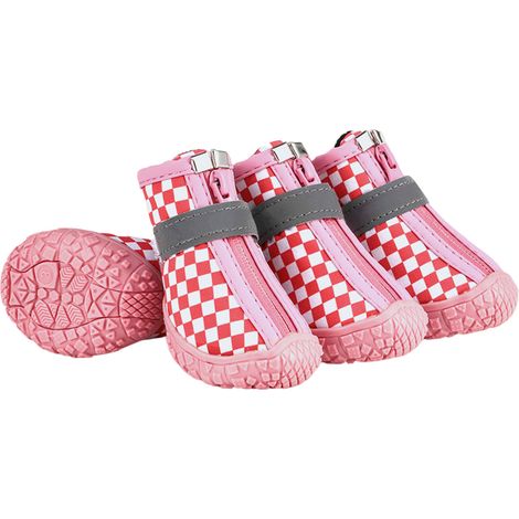 4 chaussures pour chien, imperméables, antidérapantes, résistantes à l'usure, respirantes, anti-salissures, pour extérieur et toutes saisons (1/5)