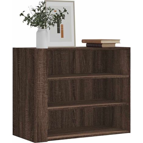 Wandregal Braun Eichen-Optik 75x35x60 cm Holzwerkstoff