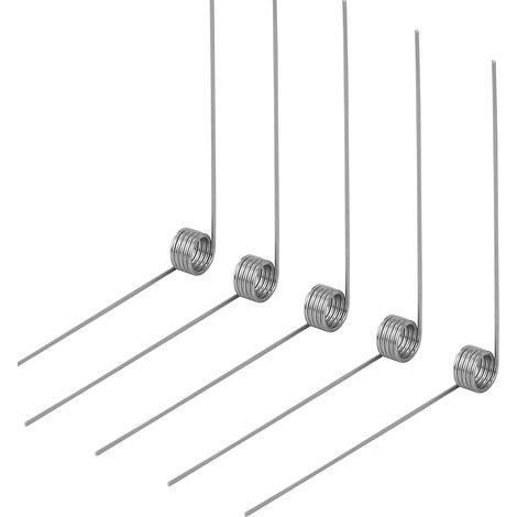 10 x Stainless Steel Torsion Springs Wire Diameter 0.5 mm Inner Diameter 4 mm Arm Length 40 mm Angle 90° 5 Turns Right Rotation 0.5 x 4 x 40 mm (1/5)