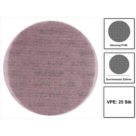 Disco abrasivo per levigatrice da muro 'abranet' MIRKA - Specifiche: grana 100 - 25 pz