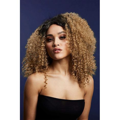 Fever Lizzo Wig - Caramel - Big Curls Short - Centre Parting - 40cm/16in - 72099