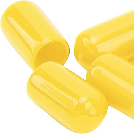 206-mm-PVC-Kappen für langlebige, auslaufsichere und schmutzabweisende gelbe Entlüftungsstopfen