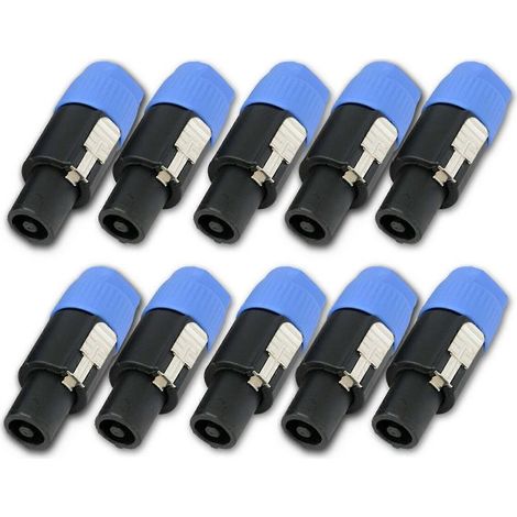 10 Pack Speakon Connector 2 Pole Male Plug for Audio Speaker Cables (1/5)