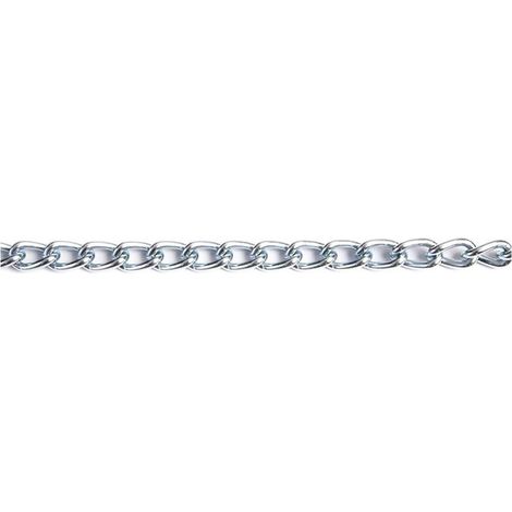 CATENA ORNAMENTALE PRETAGLIATA RITORTA MAGLIA CORT 2,5 mt Ø 3 mm - nichelata