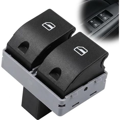 Interruptor de elevalunas eléctrico delantero izquierdo para Seat Ibiza 6L Polo 9N Botón de control de repuesto 6Q0959858 Coche compatible (1/5)