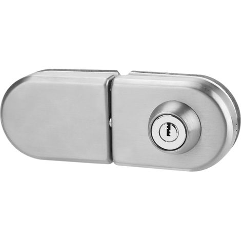 10–12 mm Edelstahl-Glastürschloss mit Schlüsseln für Glastüren, Badezimmer, Zimmer, Hotel (1/5)