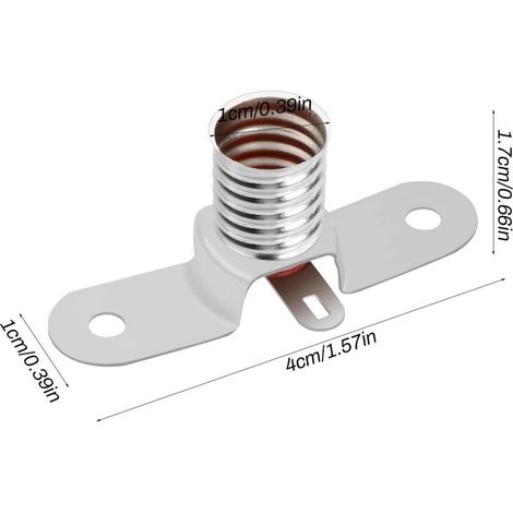 E10-Fassung mit Lötanschlüssen – Schraubfassung für kleine Glühbirnen – 24er-Packung (1/5)