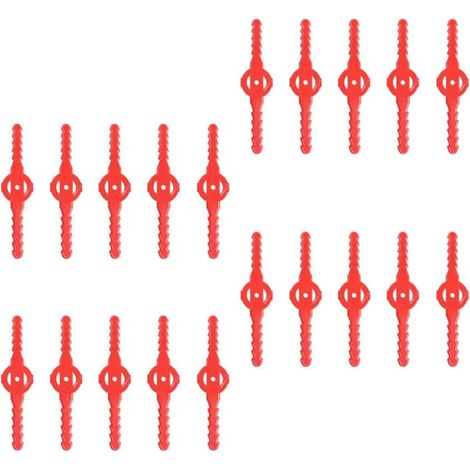 Lawn Mower Replacement Blades, 20Pcs Lawn Mower Blade Accessories, Replacement Electric Corded Mower, Garden Lawn Mowing Accessories for Cordless Lawn Mowers (Red) (1/4)